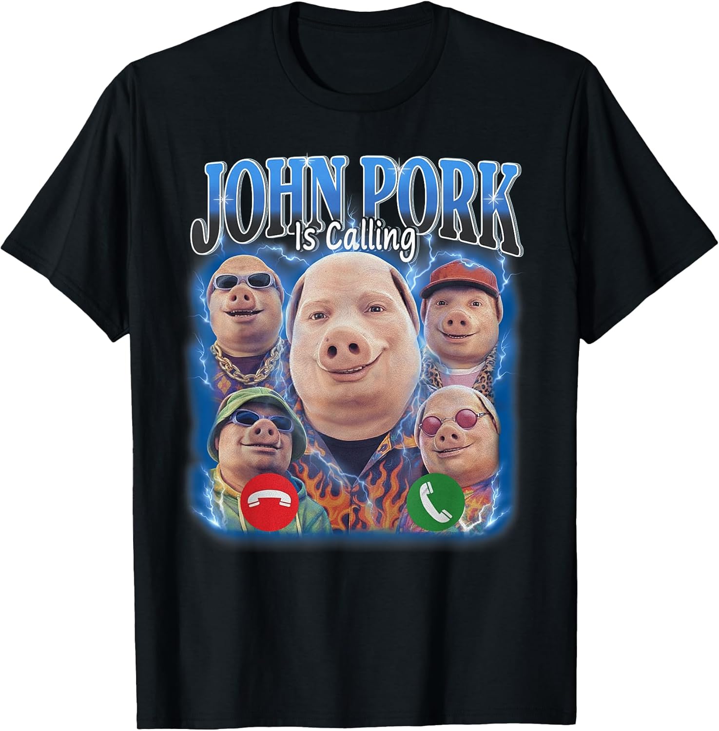 Funny John Pork is Calling Meme Vintage John Pork Bootleg T-Shirt