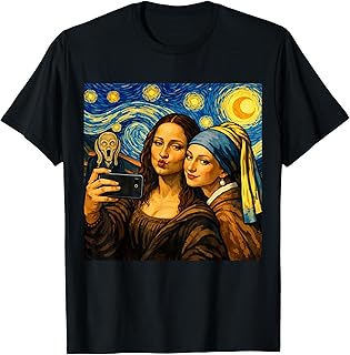 Famous Paintings Selfie Art History Lover Tee Unisex T-shirt, Sweatshirt, Hoodie (1)