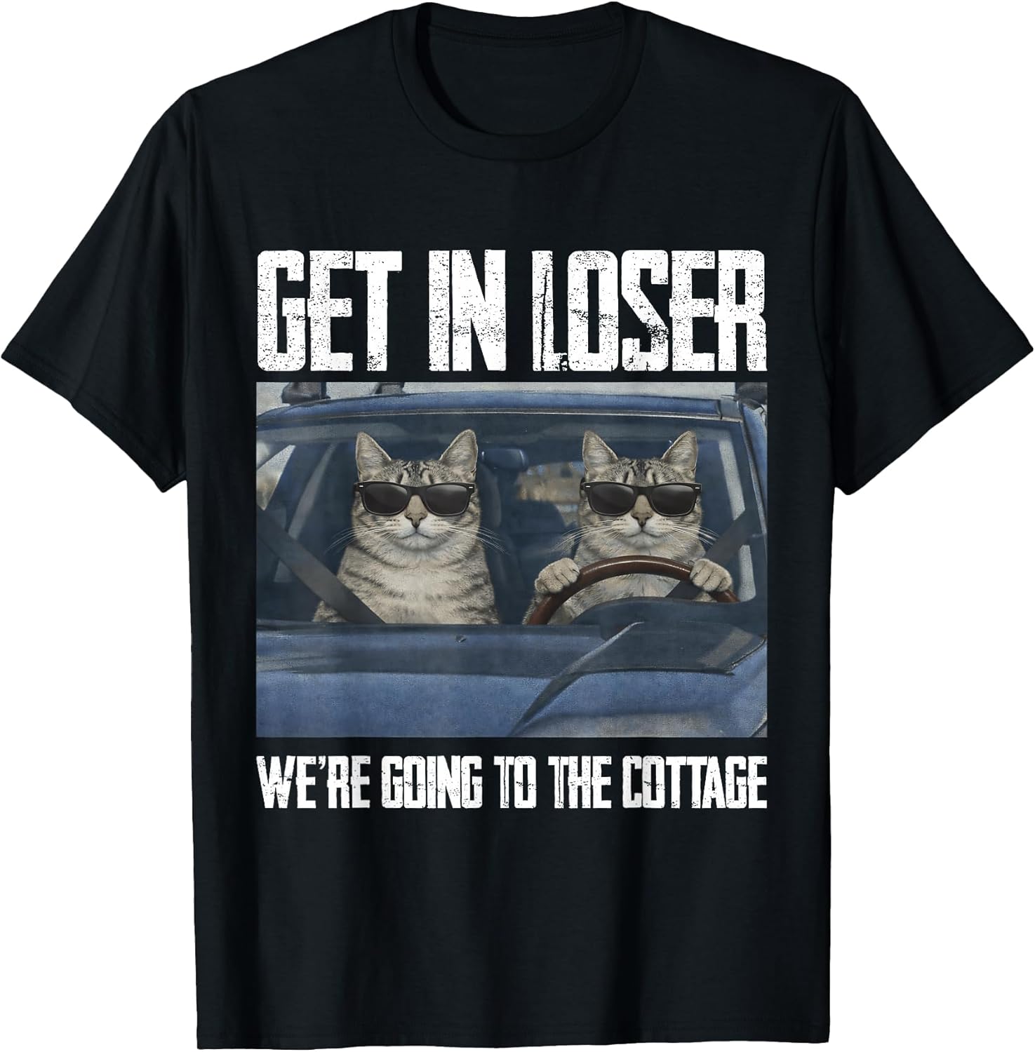 Get in Loser were Going to The Cottage Funny Cat Meme T-Shirt