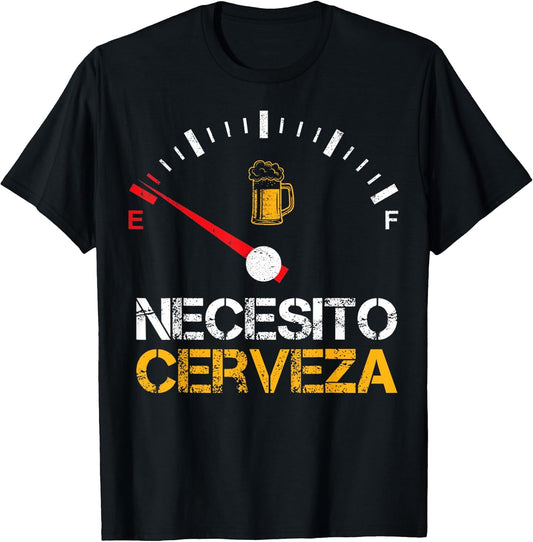 Necesito Cerveza Funny Quote Saying Spanish Beer Lover T-Shirt