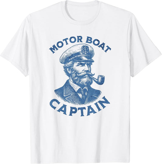 Funny Motor Boat Captain T-Shirt