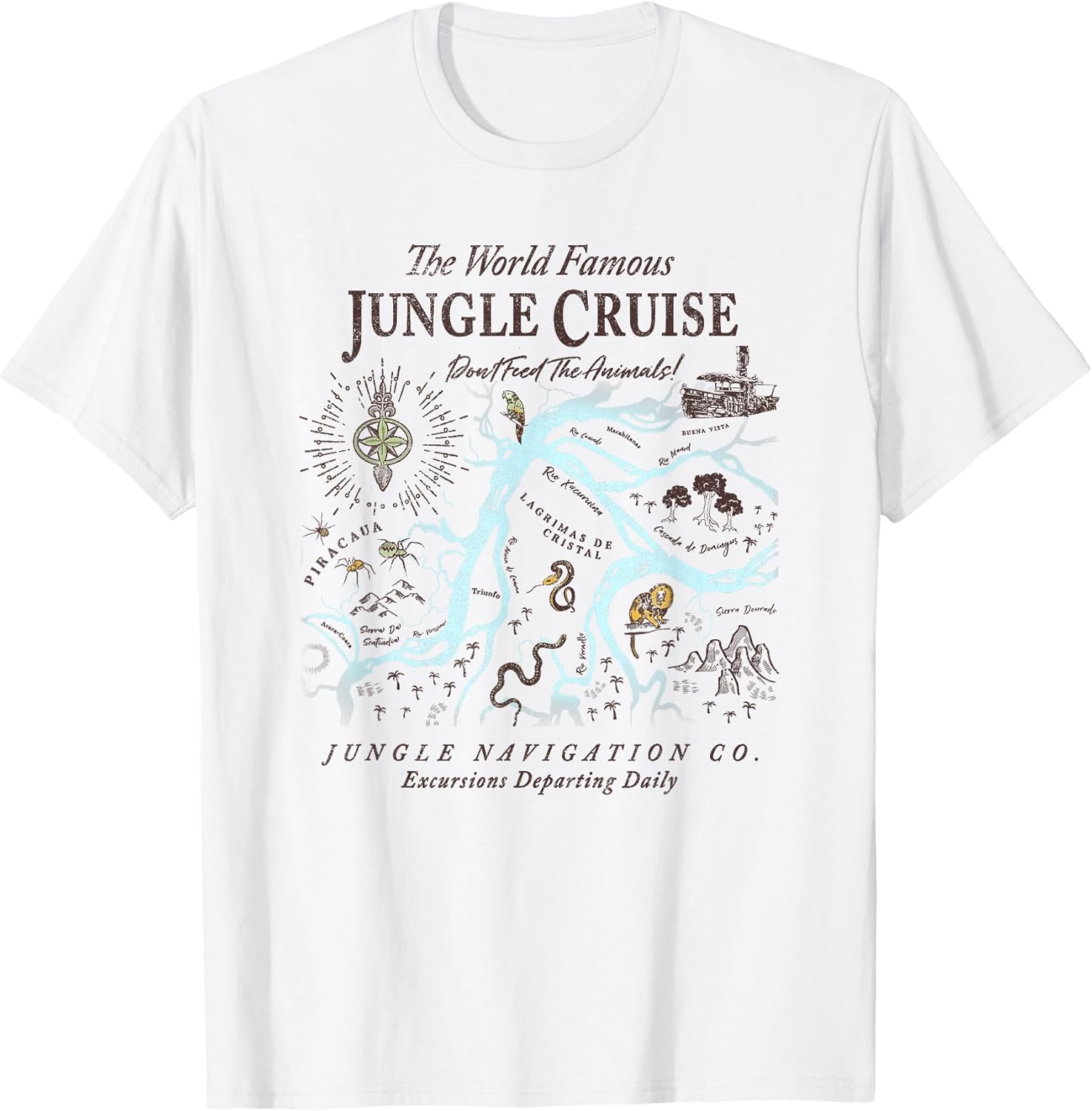 Jungle Cruise World Famous Excursions Departing Daily Short Sleeve T-Shirt