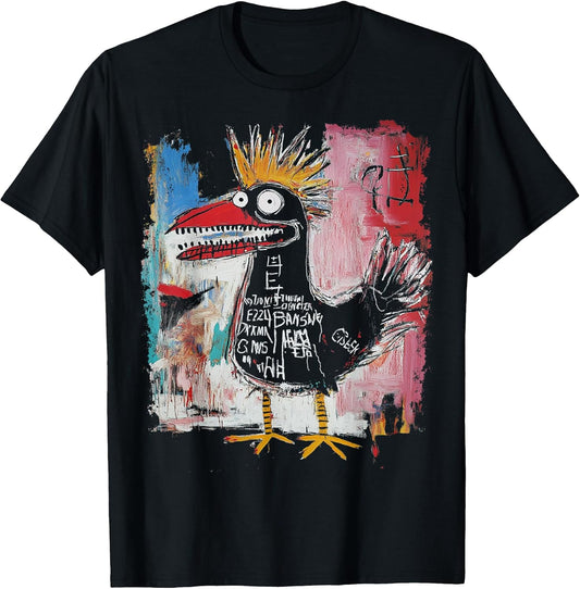 Animal Pop Art Design With A Bird On It Men's Graffiti T-Shirt