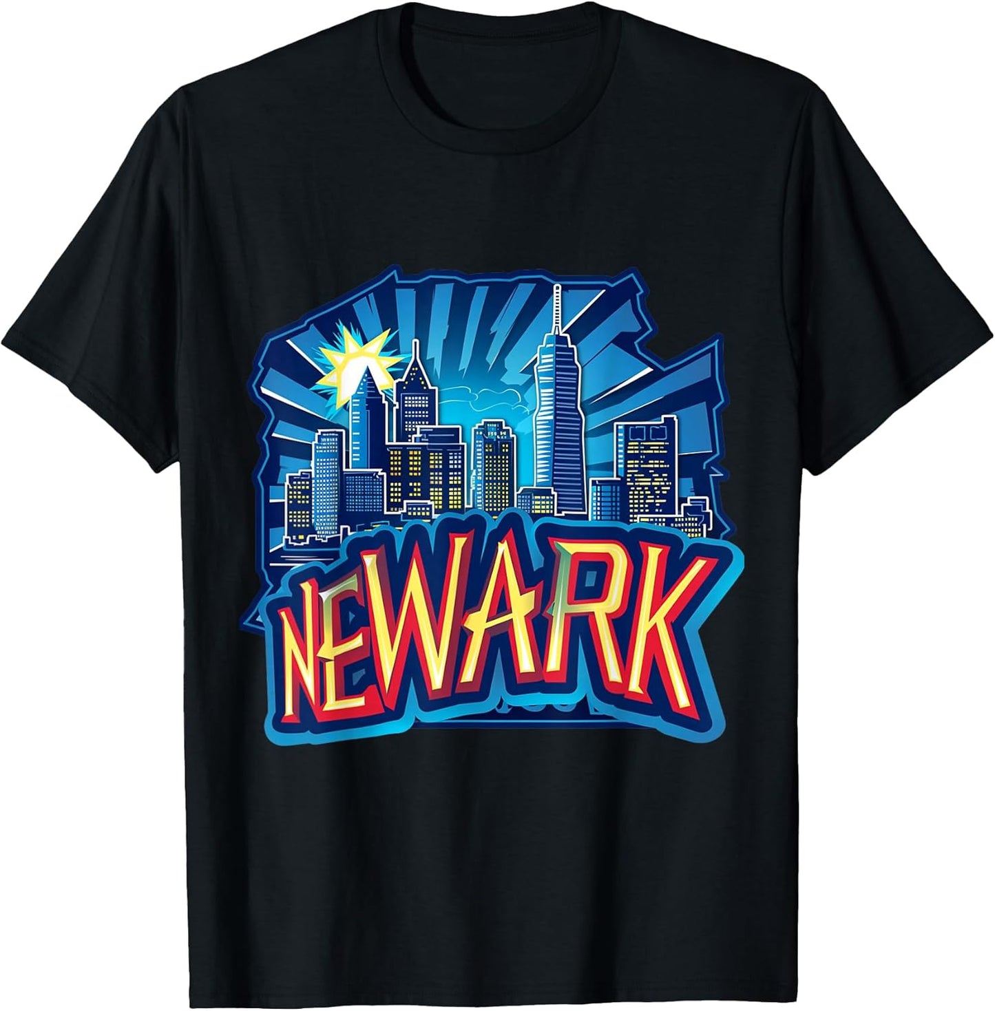 Newark New Jersey NJ Downtown Skyline City Pride Urban Vibes T-Shirt