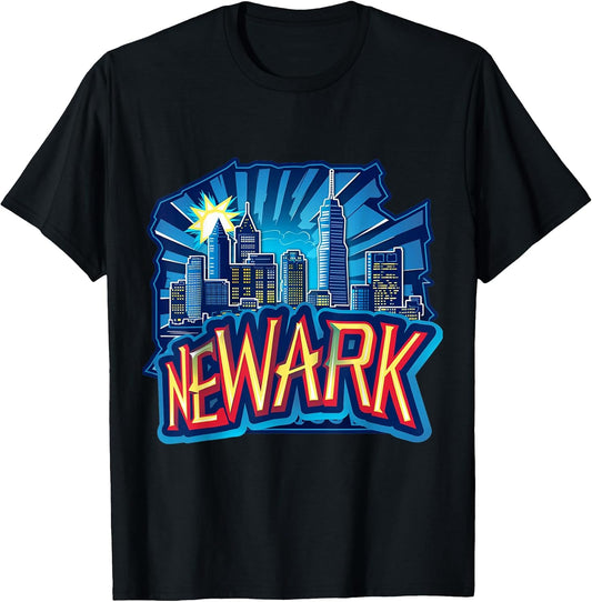 Newark New Jersey NJ Downtown Skyline City Pride Urban Vibes T-Shirt