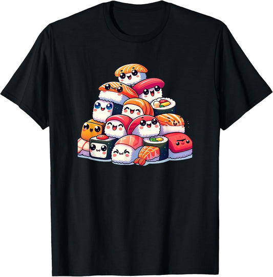 Kawaii Anime Sushi Kids Boys Girls T-Shirt