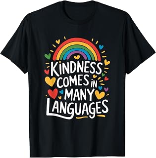 Kindness Comes Many Languages Esl English Teacher Unisex T-shirt, Sweatshirt, Hoodie (1)