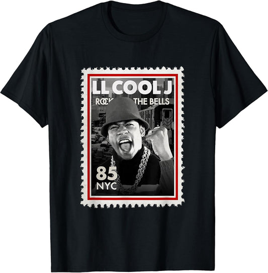 LL Cool J Rock The Bells NY 85 Stamp | 90's Vintage Legends T-Shirt
