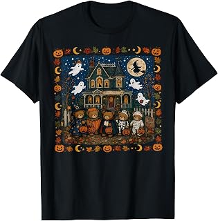90s Bears Halloween Trick Treat Fall Season Unisex T-shirt, Sweatshirt, Hoodie (1)