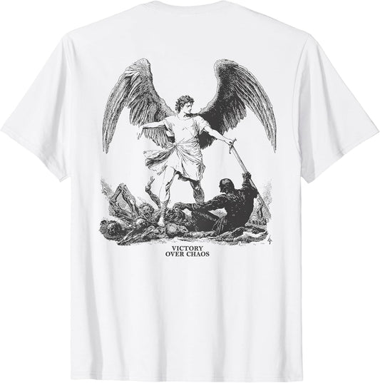 Angel Victory Over Chaos Urban Streetwear (Art Back) T-Shirt