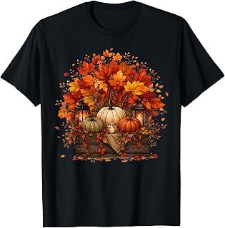 Cottagecore Pumpkins Leaves Trees Fall Autumn Season Unisex T-shirt, Sweatshirt, Hoodie (1)