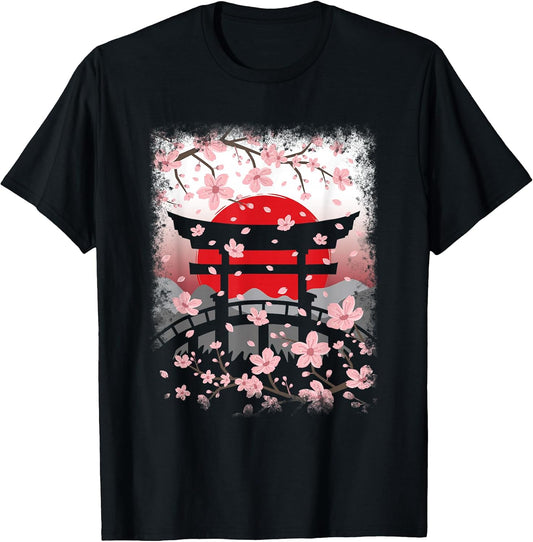 Japanese Sakura Art Cherry Blossom Vintage Japan Men Women T-Shirt