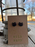Mothman Stud Earrings, Polymer Clay Cryptid Jewelry