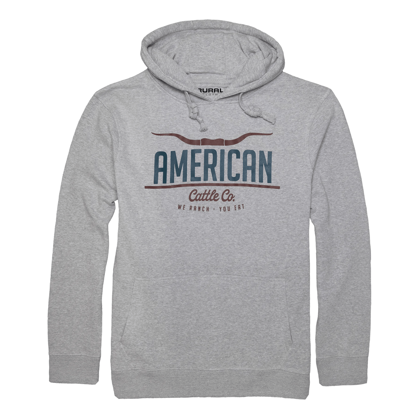 American Cattle Co Pullover-Athletic Gray