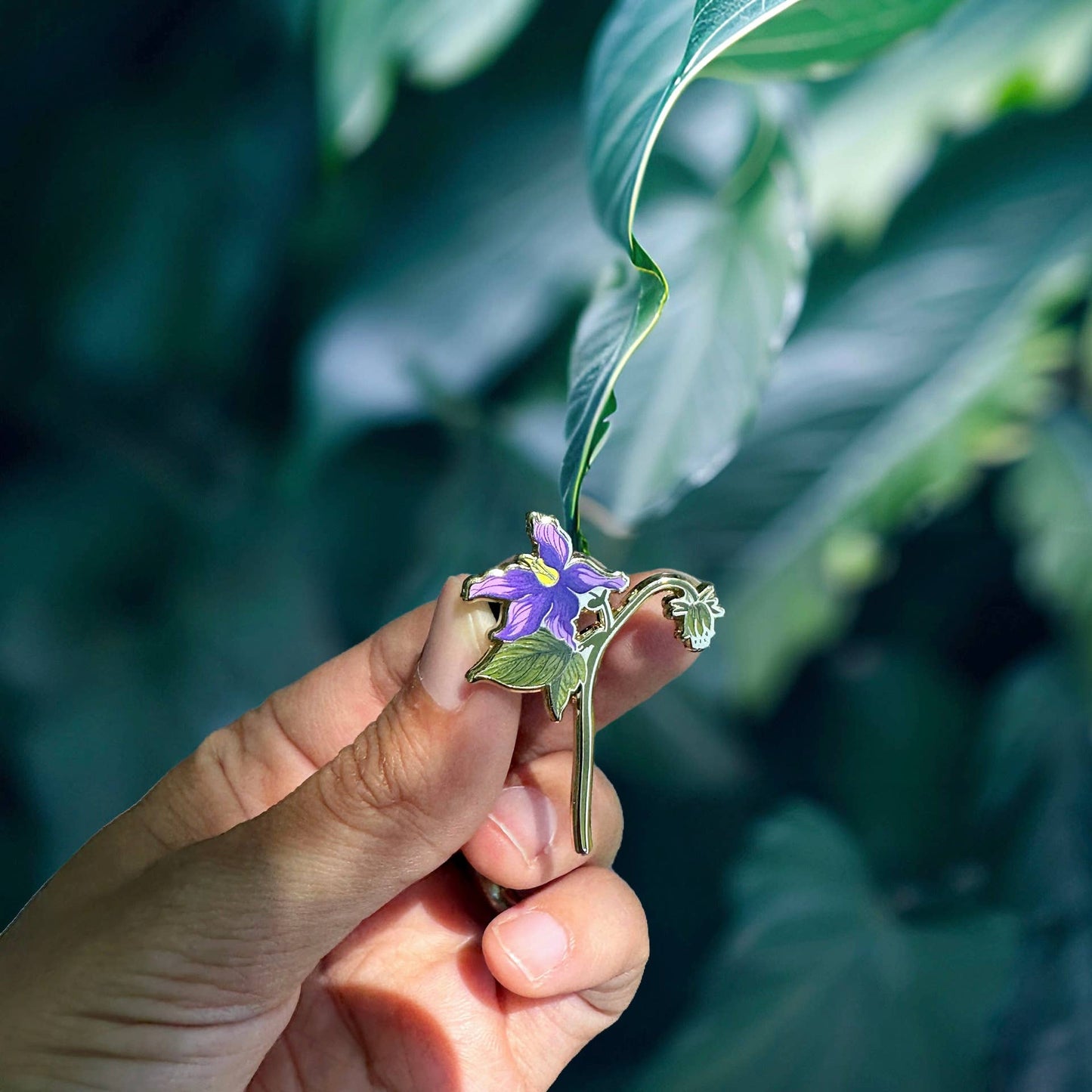 Nightshade Flower Enamel Pin Deadly Poisons Flower
