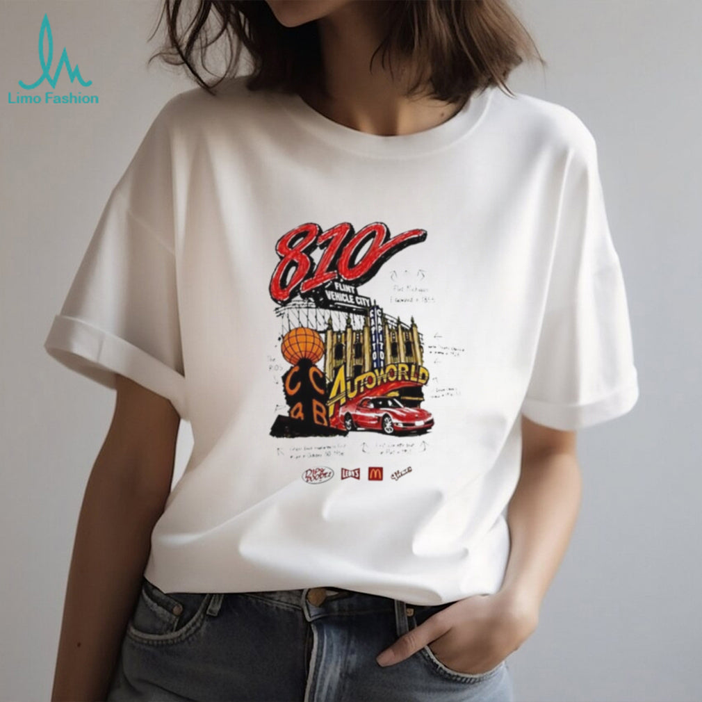 810 Flint Vehicle City Michigan Landmarks and History shirt