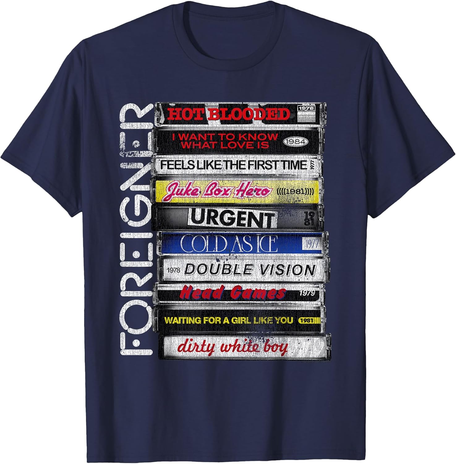 Classic Hit Songs 80s Rock Band T-Shirt