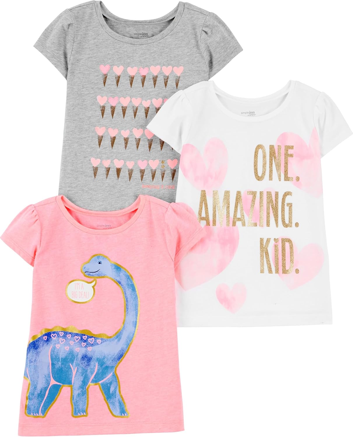 Baby and Toddler Girls' 2-Pack 4th of July Tops