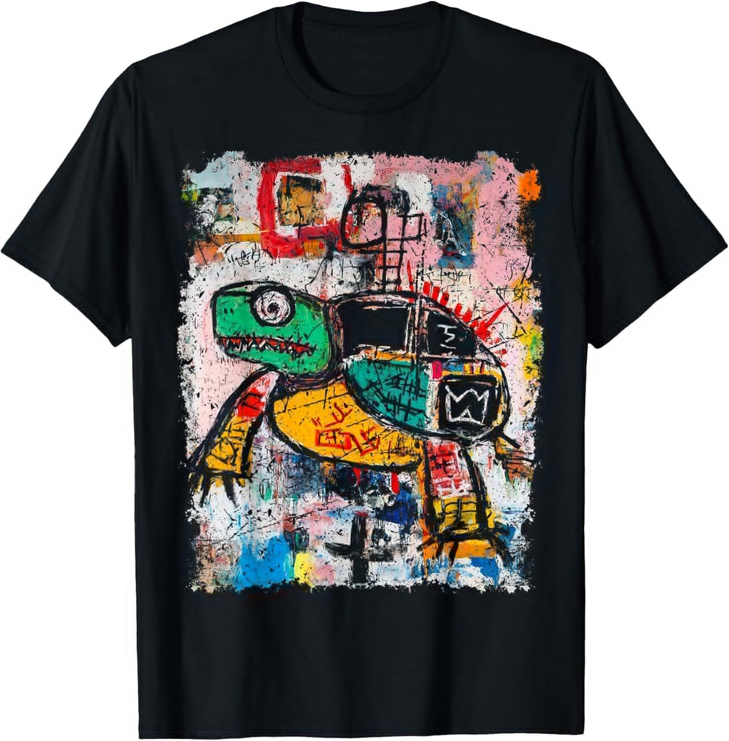 Pop Art Style Turtle Graffiti T-Shirt