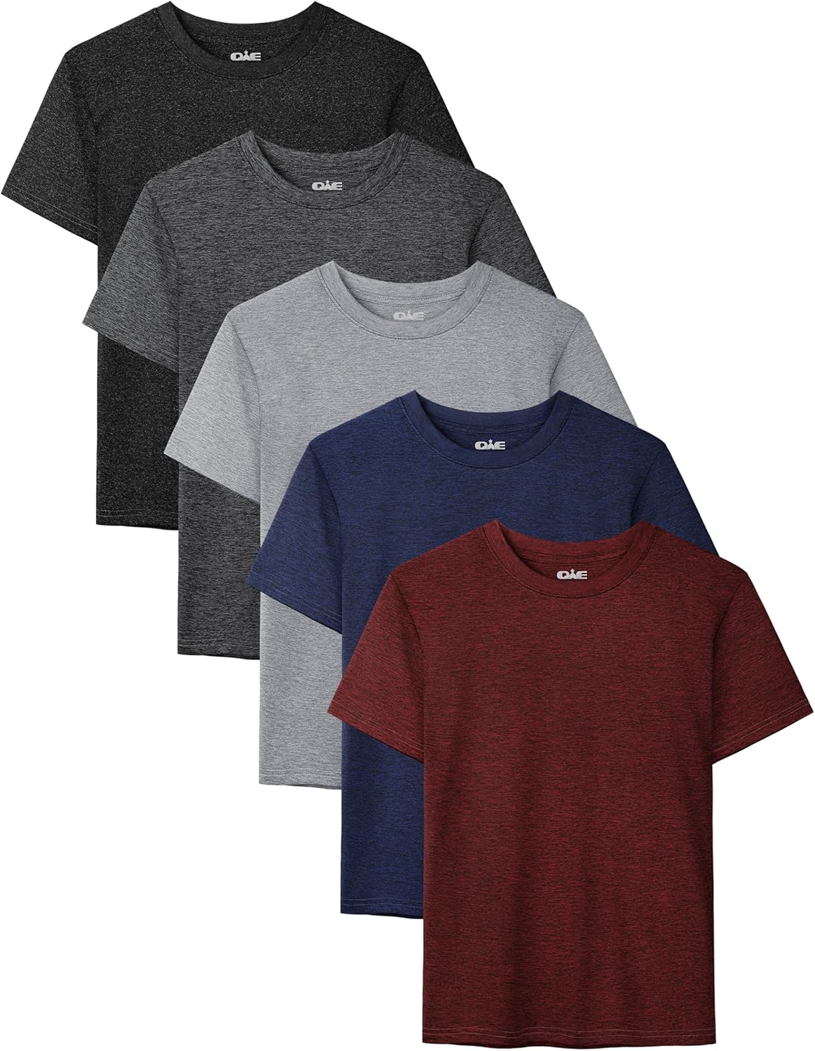 5 Pack Boys Shirts Youth Dry Fit Shirts Athletic Short Sleeve T Shirts Boys' Activewear Tops for Youth Teens 5-18 Years