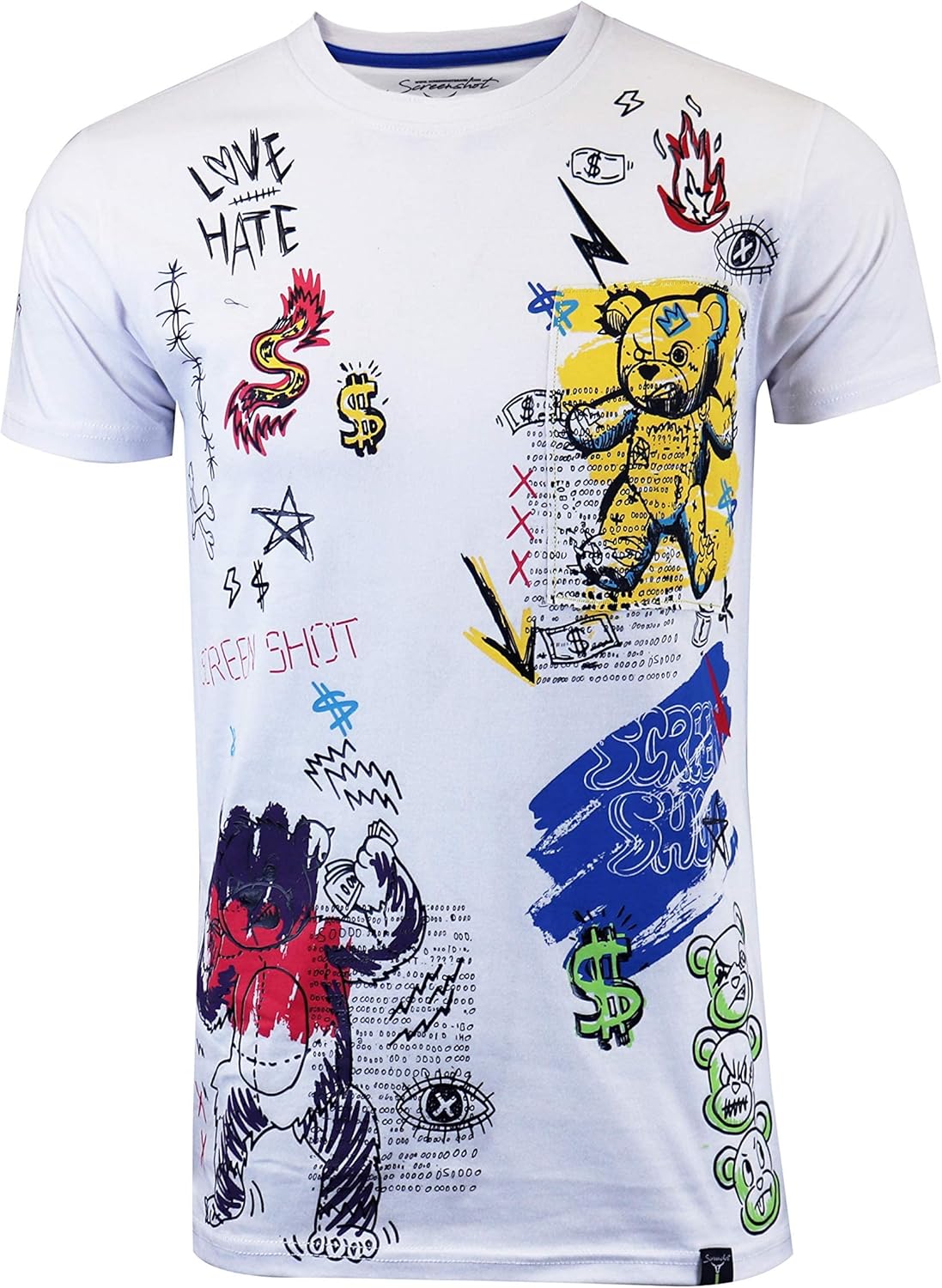 1202-SS-1 Mens Hipster Hip-Hop Premium Stylish Longline Urban High Density Gel Tee