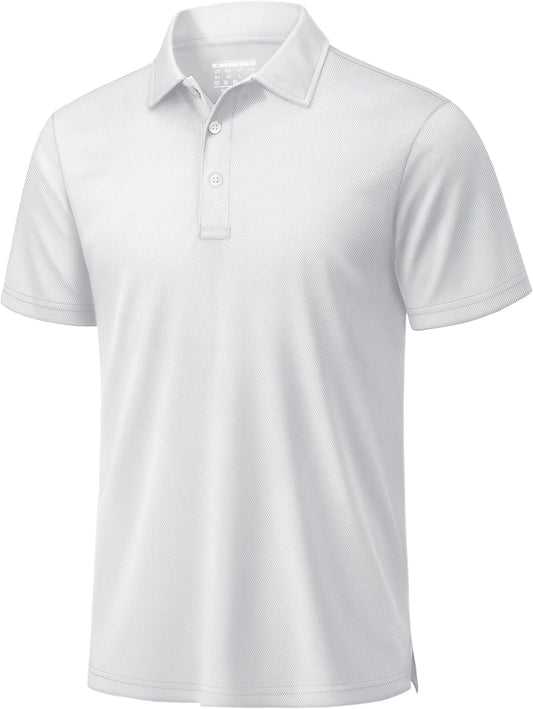 Mens Golf Shirt Dry Fit Mens Polo Shirts Short Sleeve Performance Golf Polos for Men with Collar Work Shirts