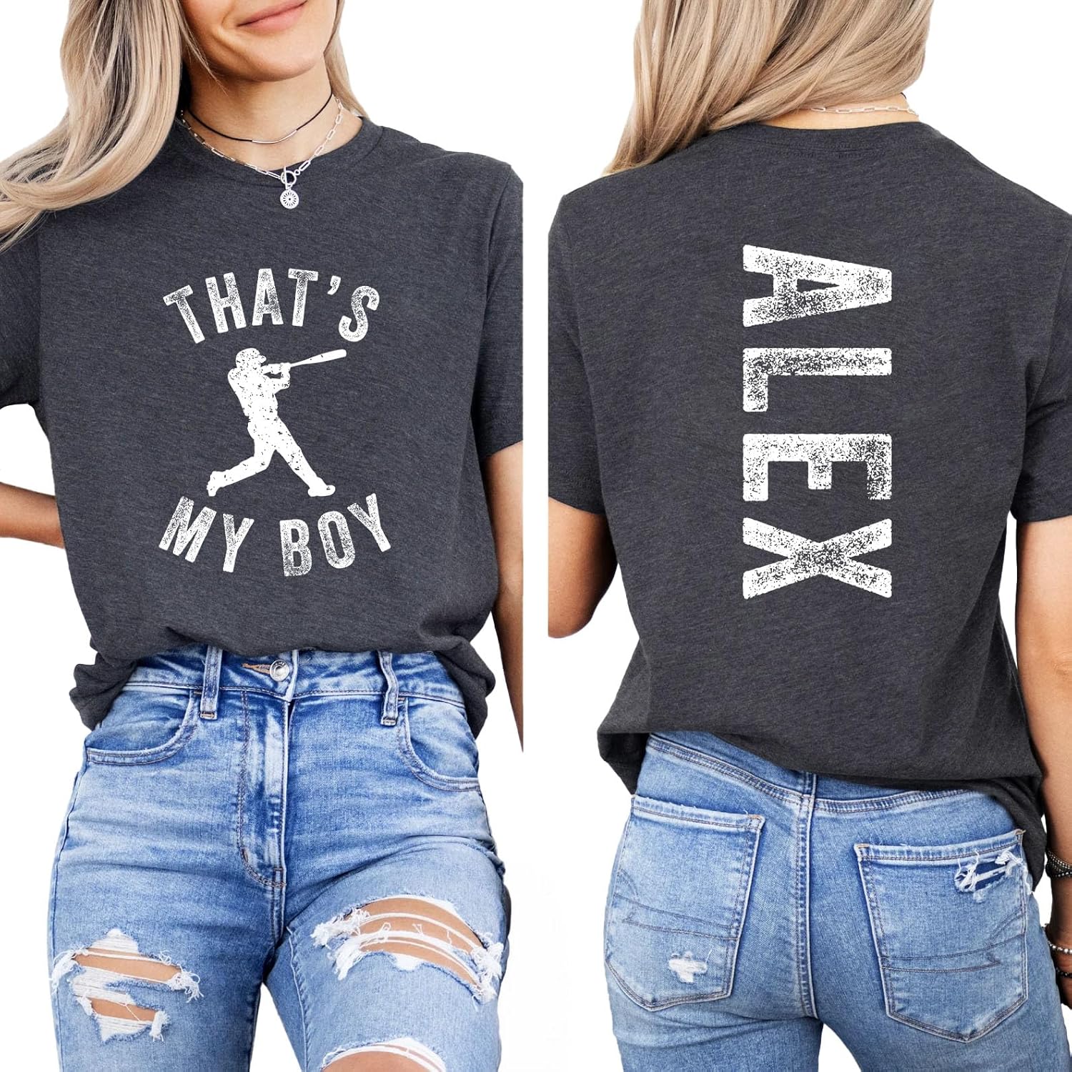 Personalized Baseball Mom Shirts for Women, Custom Shirt for Mothers Day, Custom Mama Baseball Shirt for Mom Era Game Day Tee, Grandma, Grandpa, Dad Gift
