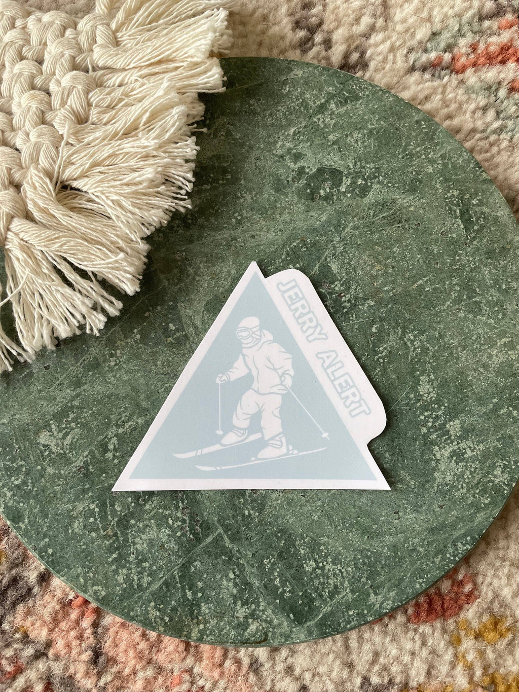 Jerry Alert Skiing Die-Cut Sticker