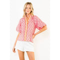 Puff Sleeve Flower Print Top