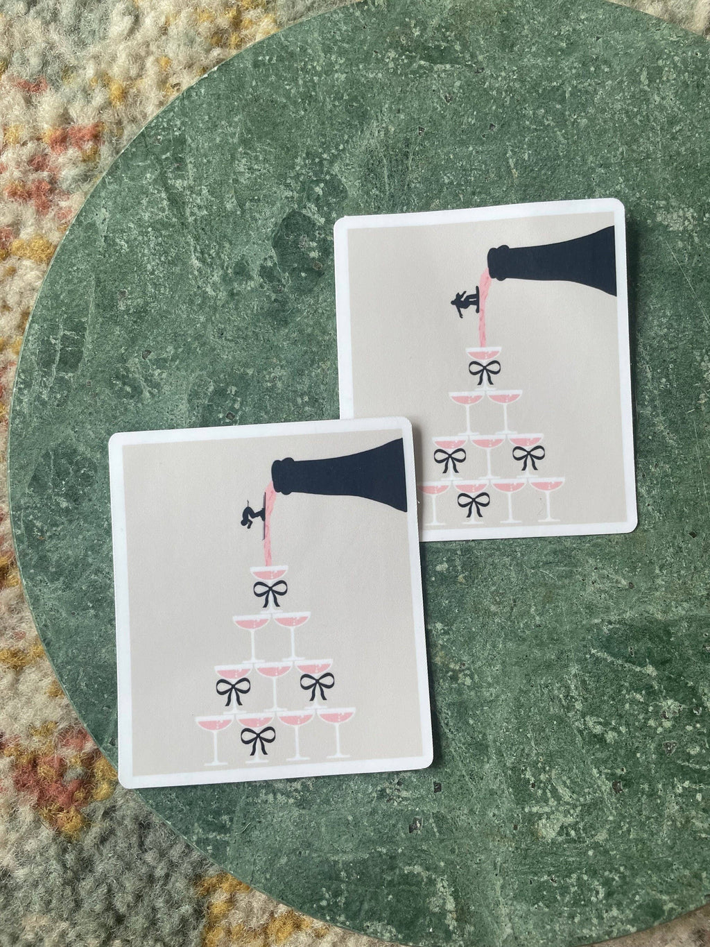 Girl Skiing Snowboarding Pink Coquette Sticker