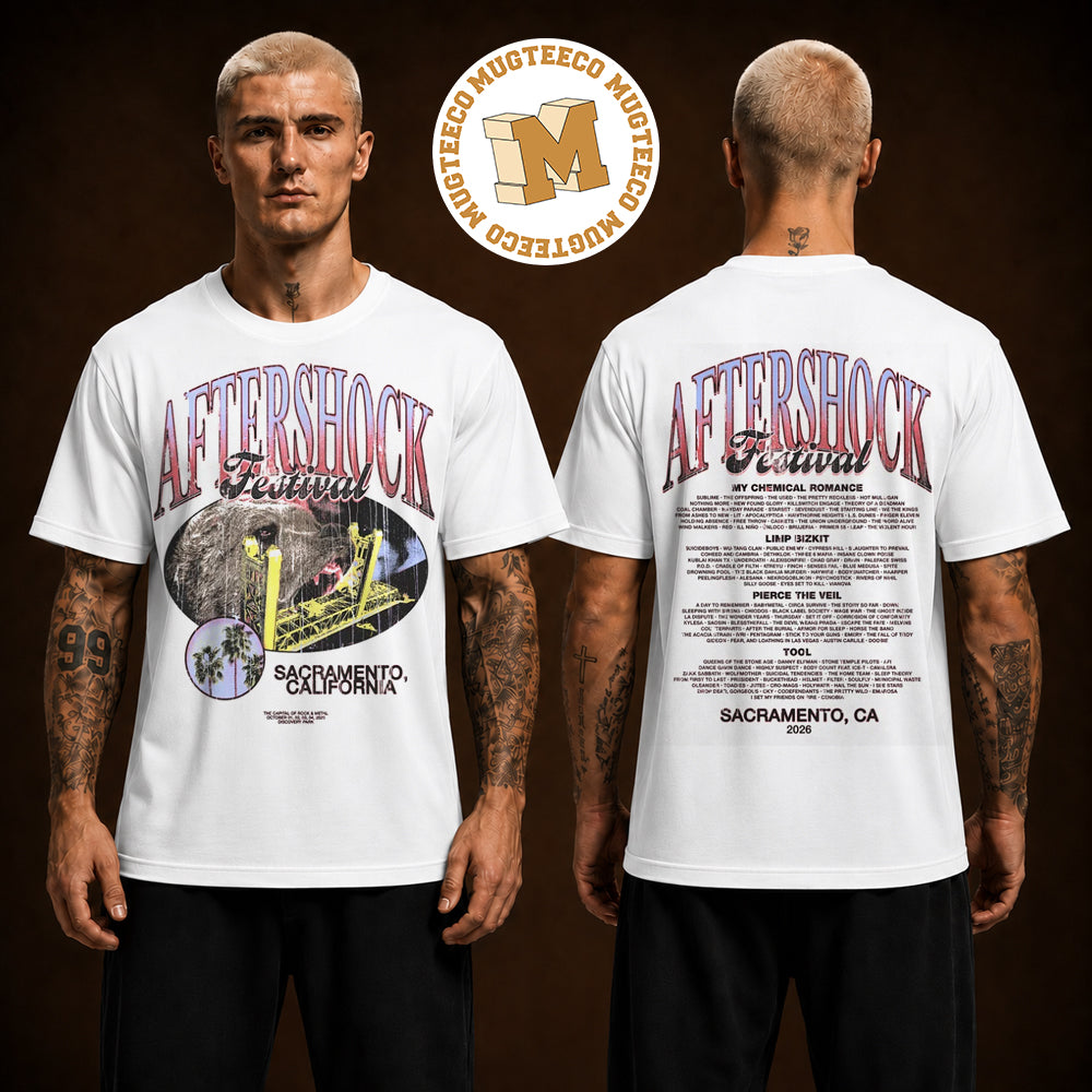 Aftershock Festival Sacramento California 2026 Two Sided Unisex T Shirt