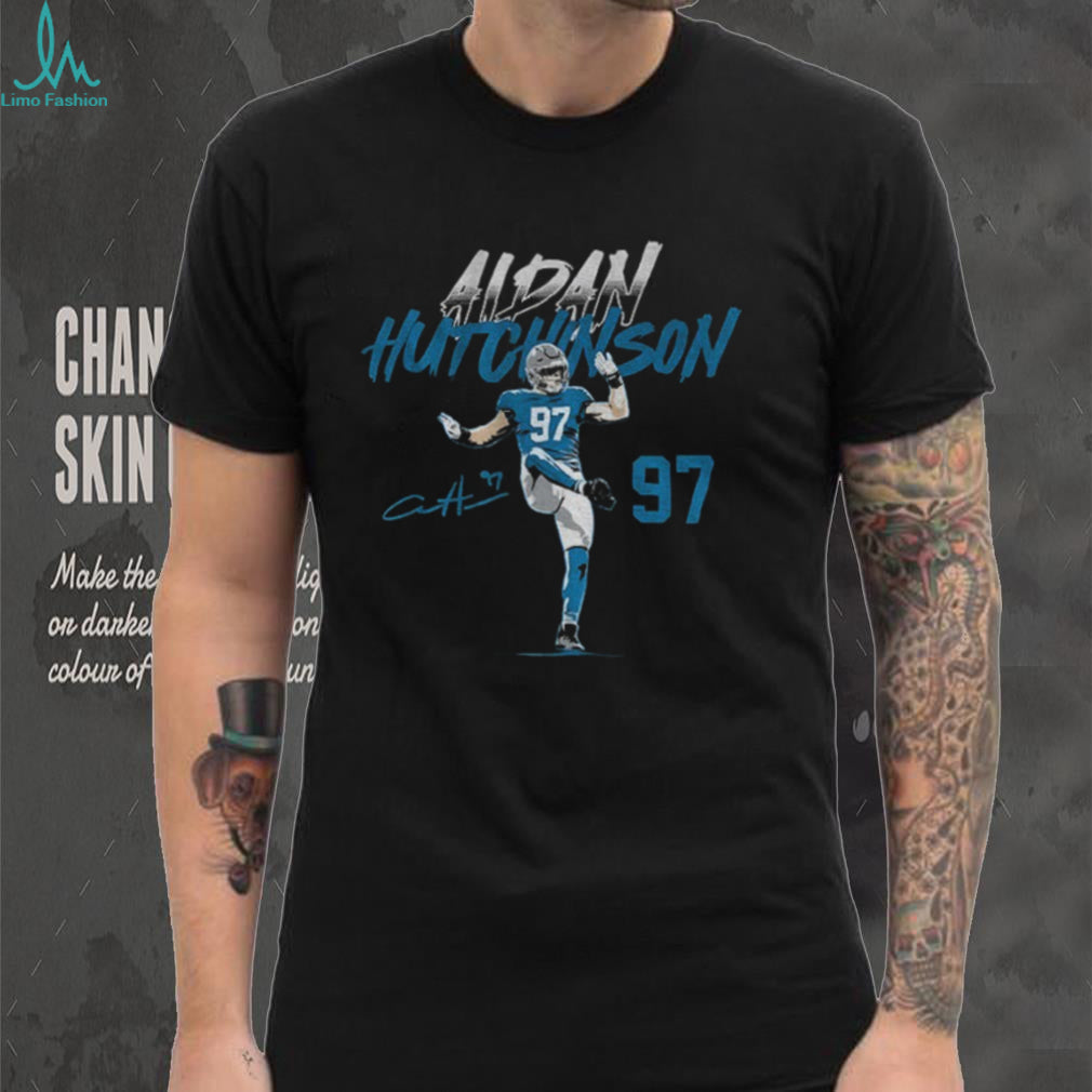 Aidan Hutchinson Detroit Lions Football 97 Signature shirt