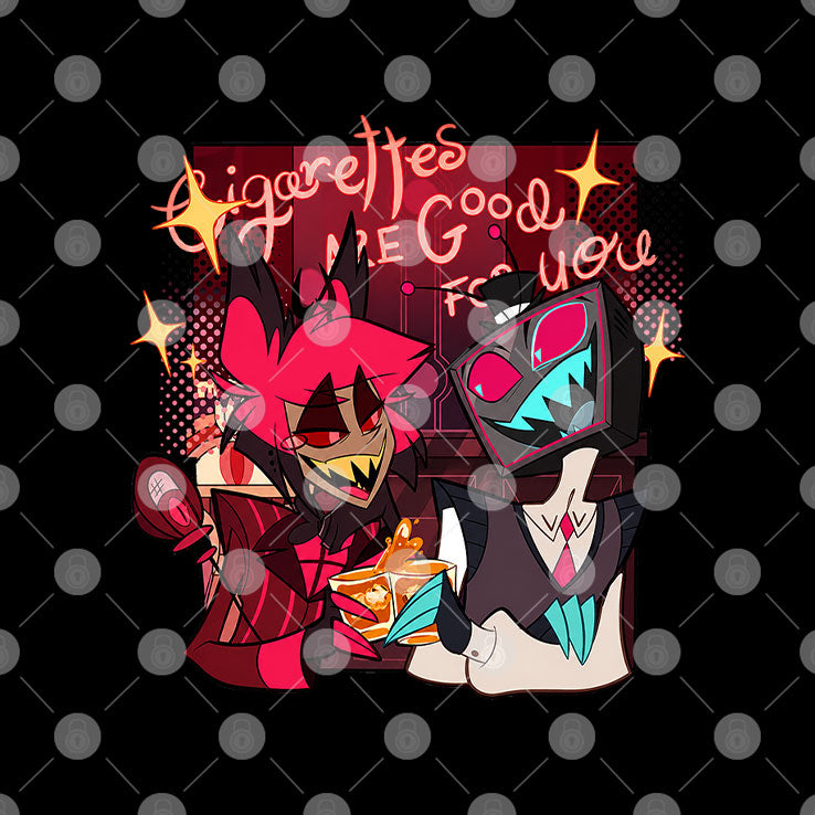 Alastor And Vox Cigarettes Are Good For You Hazbin Hotel T Shirt
