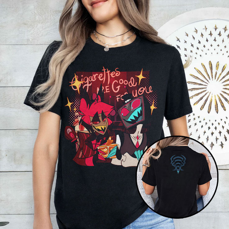 Alastor And Vox Cigarettes Are Good For You Hazbin Hotel T Shirt