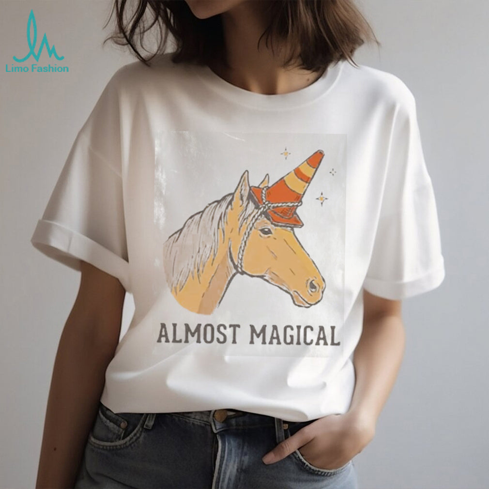 Almost Magical Construction Cone Unicorn Shirt