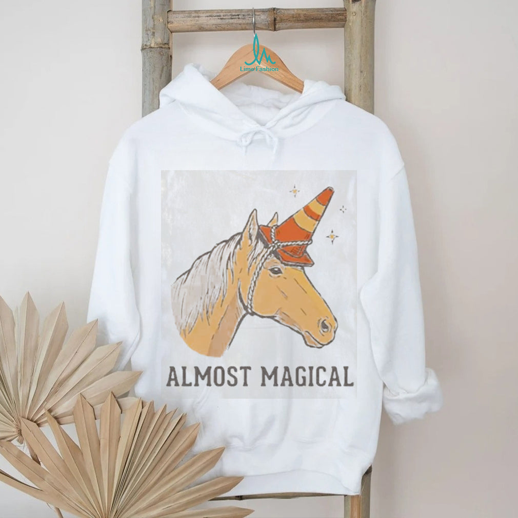 Almost Magical Construction Cone Unicorn Shirt
