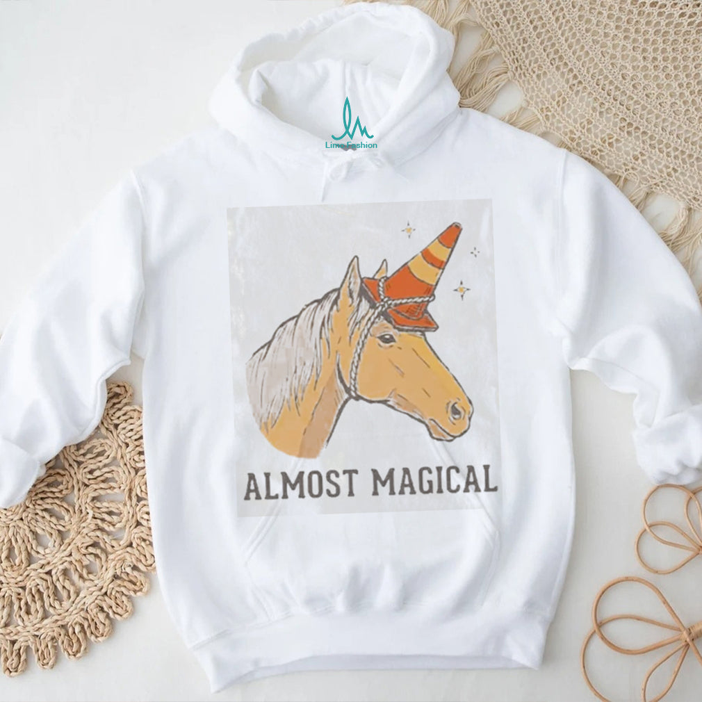 Almost Magical Construction Cone Unicorn Shirt