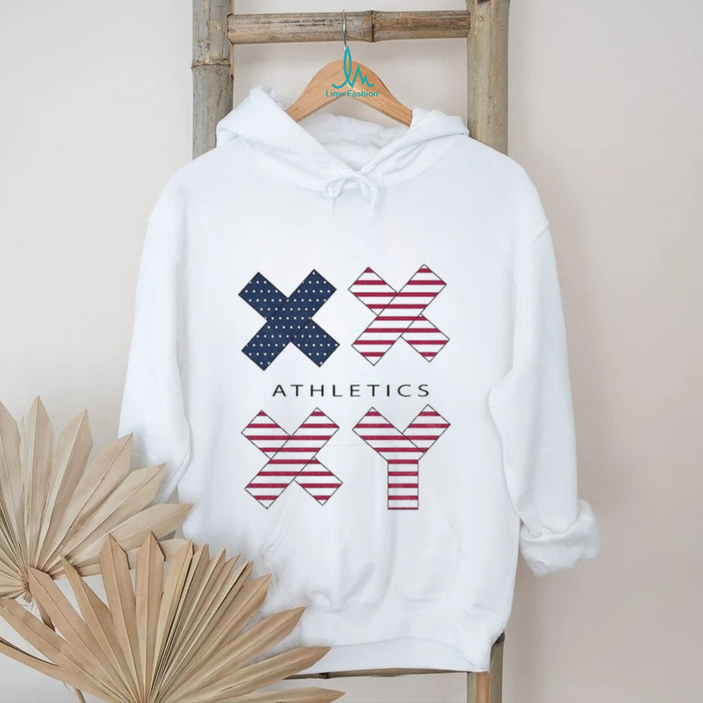 American Flag XX XY Genetics Patriotic Athletic shirt