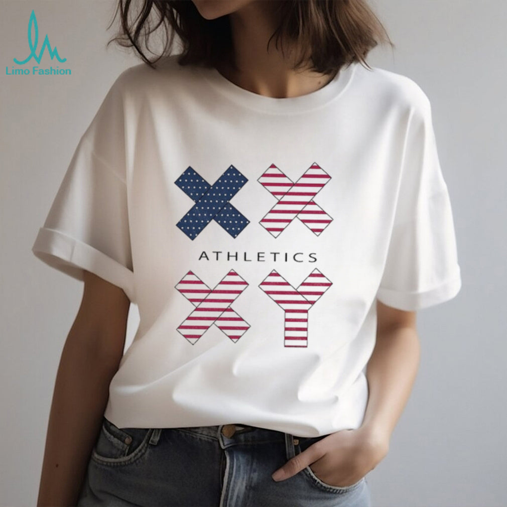 American Flag XX XY Genetics Patriotic Athletic shirt