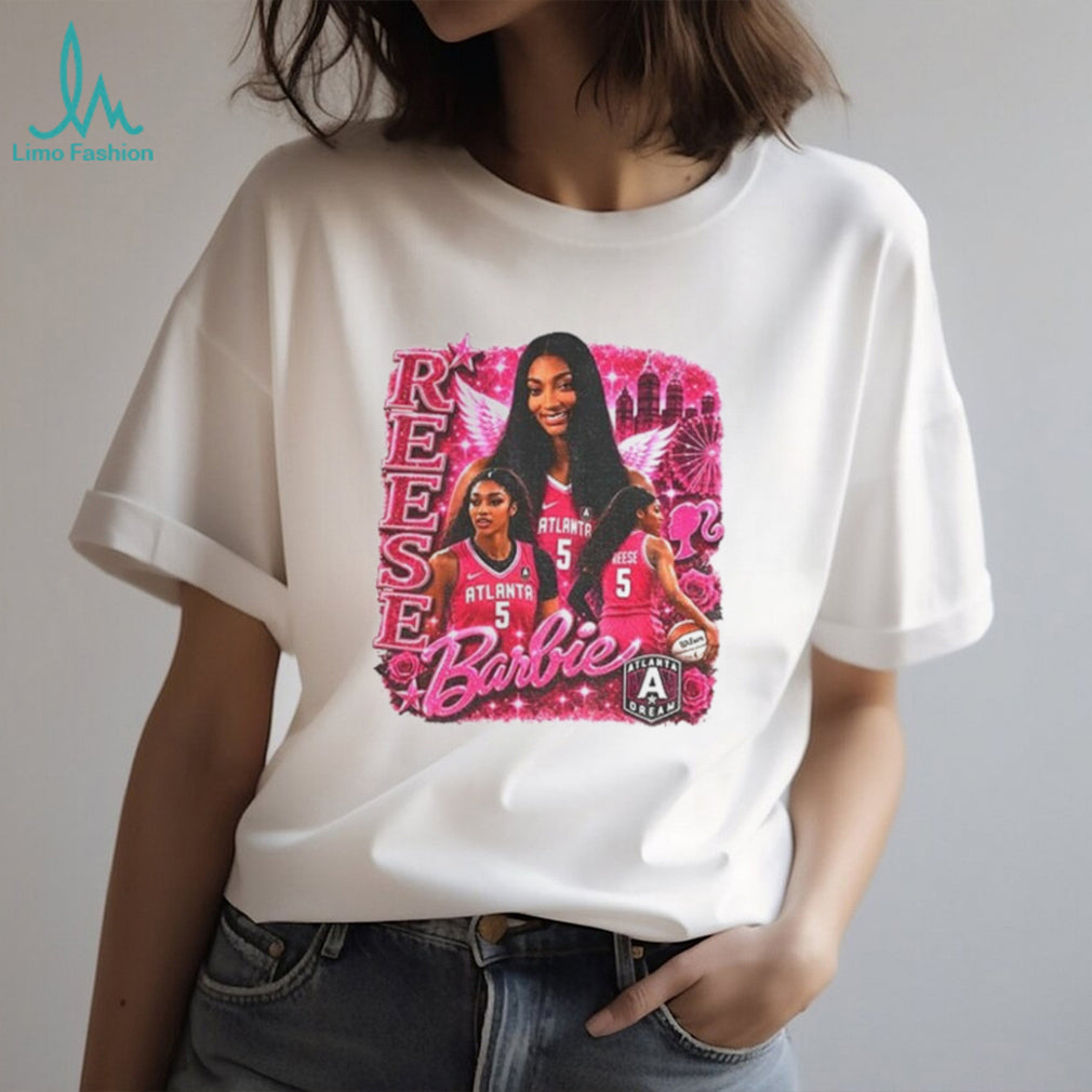 Angel Reese Atlanta Dream Player Barbie Pink Basketball Collage WNBA shirt