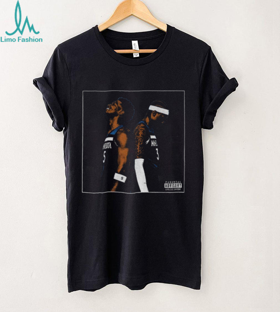 Anthony Edwards vs Jaden McDaniels Album cover parental advisory shirt]
