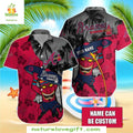 Atlanta Braves Hawaiian Shirt Red Surfer Baseball Beach Party Apparel