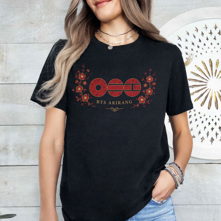 BTS Arirang Korean Cherry Blossom Folding Fan T Shirt