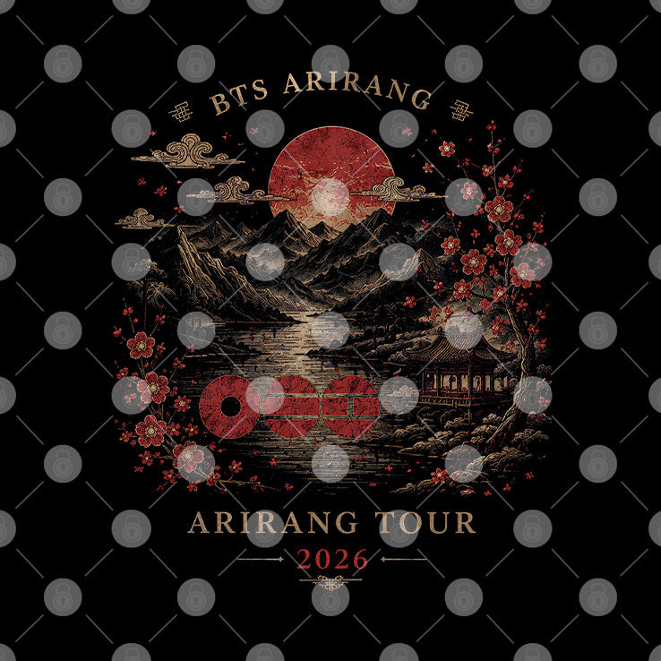 BTS Arirang Korean Cherry Blossom Folding Fan T Shirt