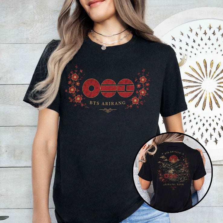 BTS Arirang Korean Cherry Blossom Folding Fan T Shirt