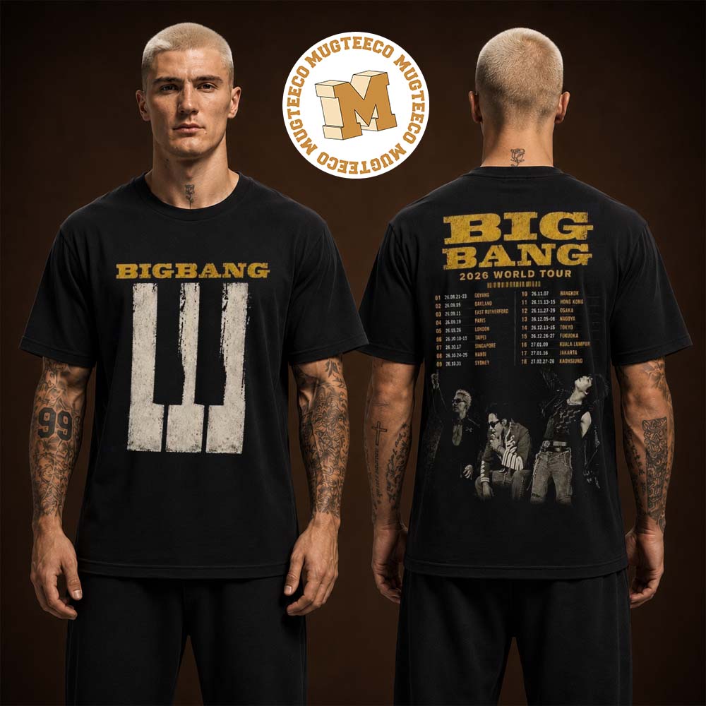 Big Bang 20th Anniversary 2026 World Tour Two Sided Unisex T Shirt