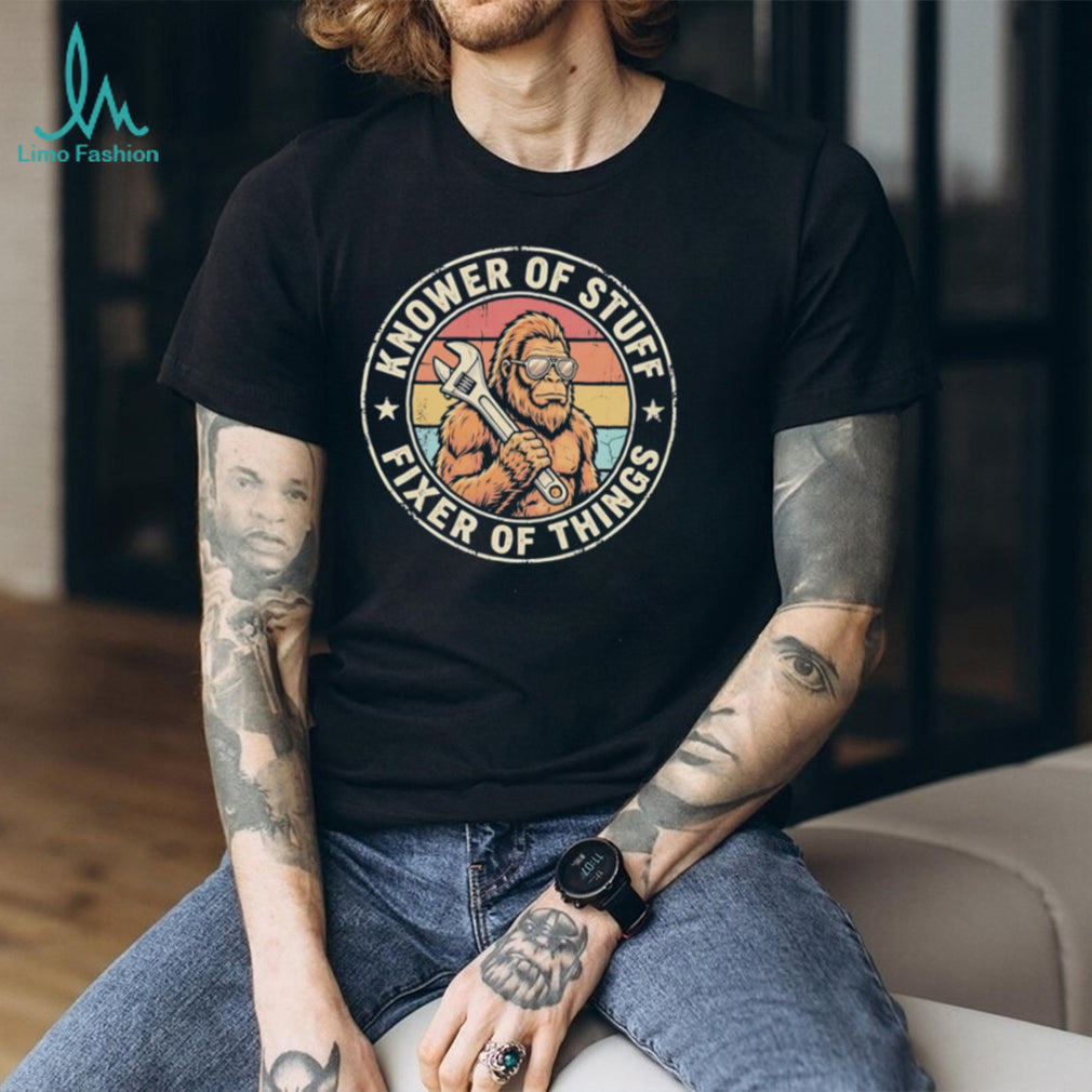 Bigfoot knower of stuff fixer of things vintage shirt