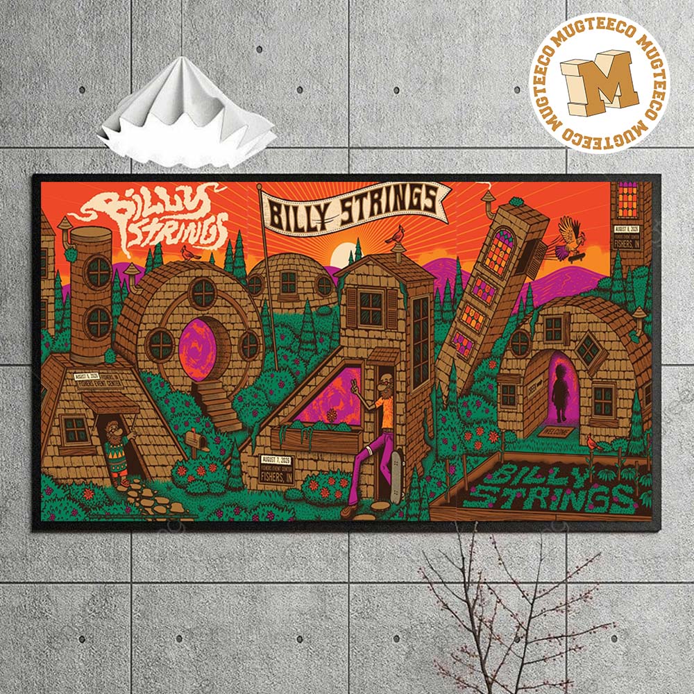 Billy Strings Fishers IN 2026 Event Poster At Fishers Event Center On August 6 7 And 8 2026 Home Decor Poster Canvas