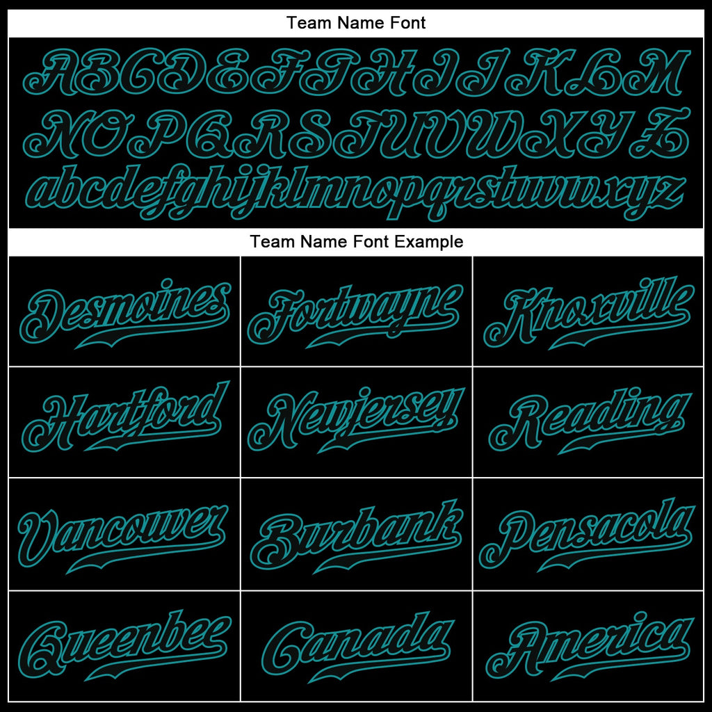 Custom Black Black-Teal Authentic Baseball Jersey