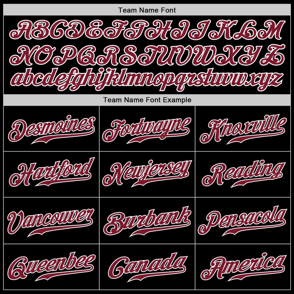 Custom Black Crimson-White Authentic Baseball Jersey